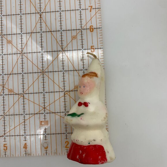2 Midcentury Christmas CHOIR candles Gurley-style 4.5" tall carolers singers - Picture 8 of 8
